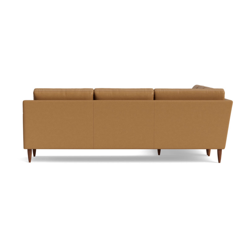 MCM Leather Sectional, Right Hand Facing, Bison Butterscotch Top Grain Leather