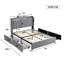 Daycia Upholstered Single (3') Velvet Drawers Bed Frame