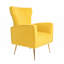Chaise d'appoint en velours avec table