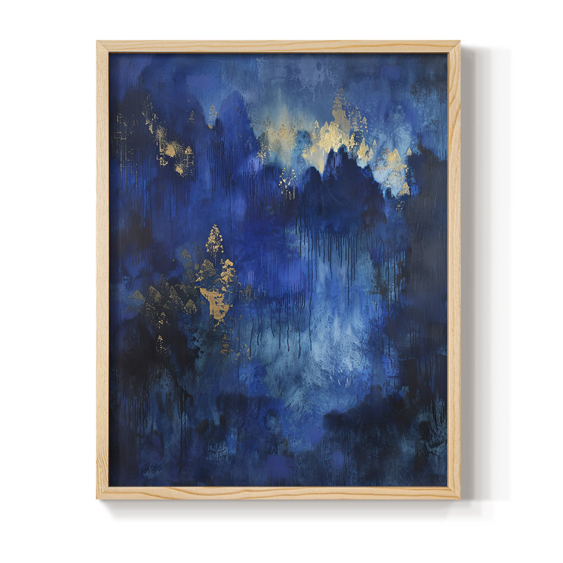 ABSTRACT Series XIII, reproduction encadrée - bois massif, H 11 po x l 9 po, Naturel