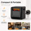 Chauffage d'appoint portatif à chauffage rapide, commandes simples sur le dessus, protection contre la surchauffe – Ventilateur compact et léger pour chambre, bureau et usage intérieur à domicile