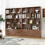 Bibliothèque de 70,87 po de hauteur avec 10 cubes et 3 portes, bibliothèque à 4 niveaux, bibliothèque ouverte avec armoire, rangement à cubes moderne pour le salon et le bureau