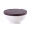 Table d'appoint en bois blanc et brun avec base en fer