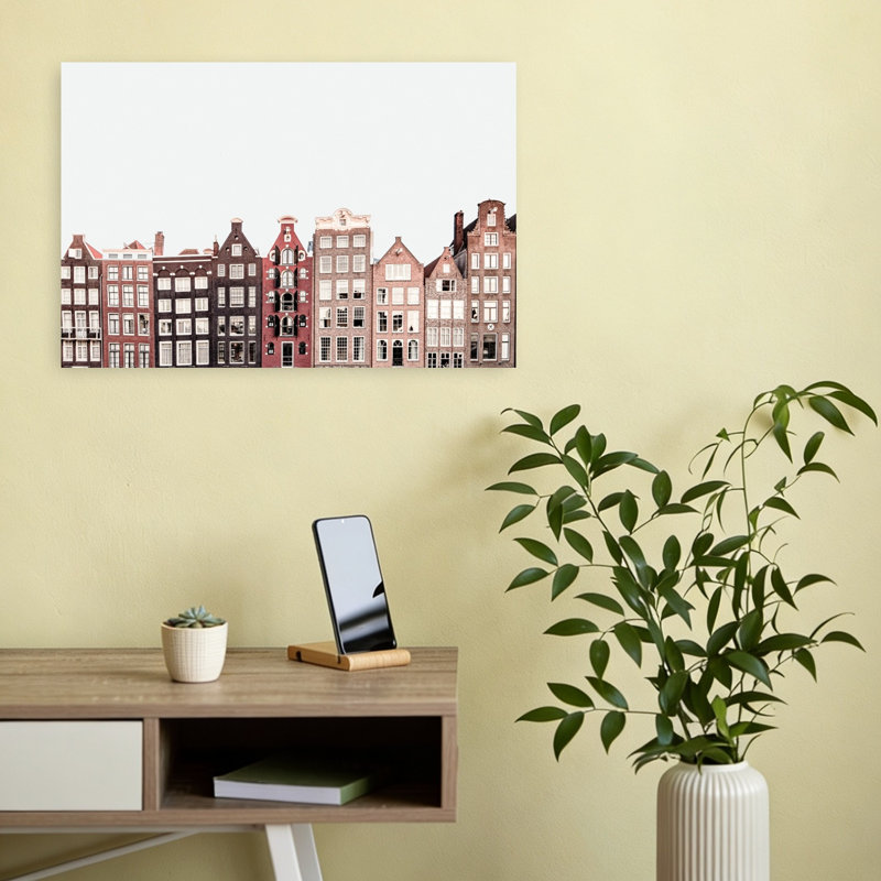 Amsterdam Abstract Contemporary Architecture City Wall Art Print, 12" H x 18" W