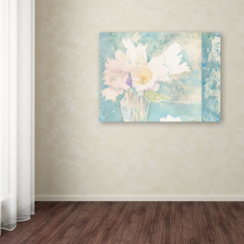 « blanc et composition à motif de bleu », reproduction d’art sur toile, H 24 po x l 32 po x P 2 po