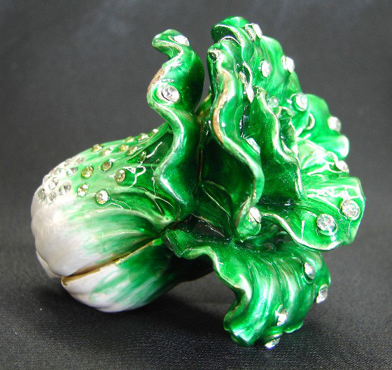 Sculpture Bejeweled Bai Choi Feng Shui