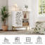 Commode d'appoint blanche, armoire d'appoint avec portes, buffet pour le salon