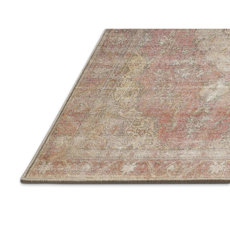 Tapis traditionnel beige / rouge, Rectangle 2 pi x 3 pi