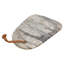 Natural Marble Serving Board With Leather Strap-132780249