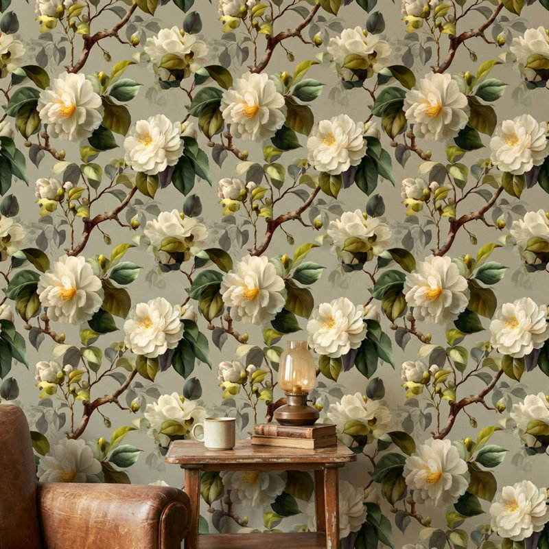 Papier peint floral Nature, Non-collé