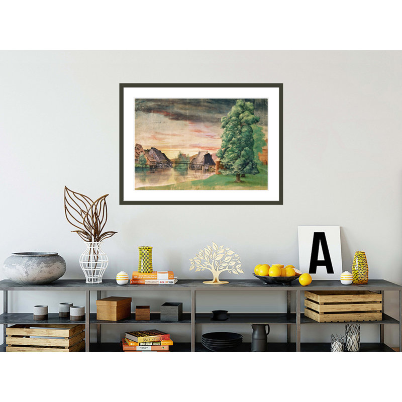 «The Watermill» par Albrecht Dürer, impression giclée sur cadre, H 30,84 po x l 41,5 po