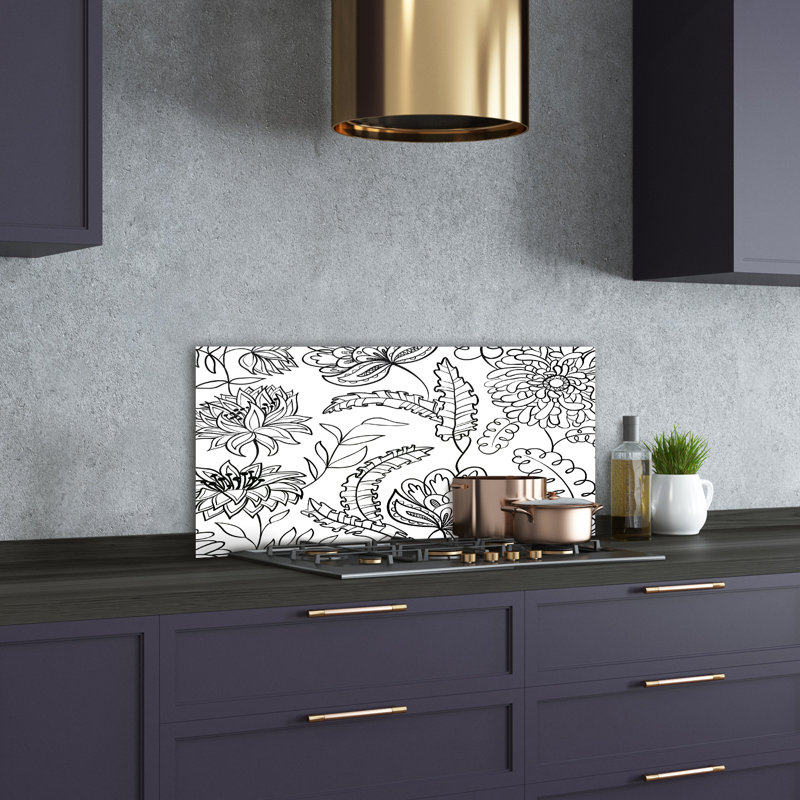 50cm W x 100cm L Glass Peel and Stick Panel