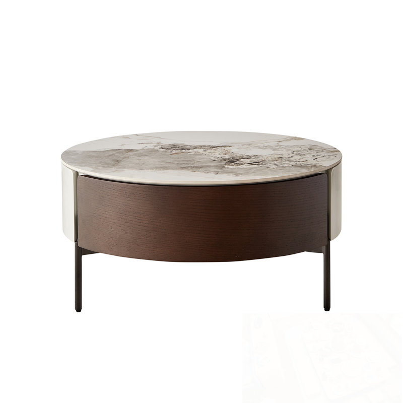 Round Diara with Drawers and metal legs