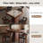 34.65"Brown Square Multifunctional Poker & Dining Table