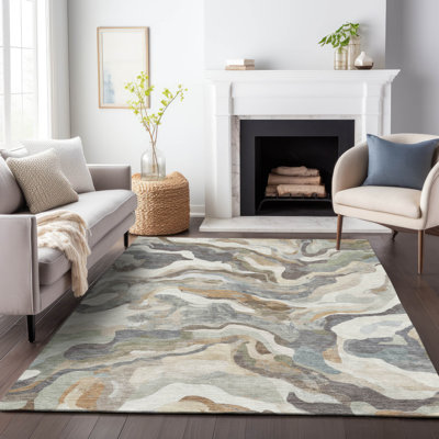 Machine Washable Indoor/Outdoor Colman ACN2162 Modern Rug