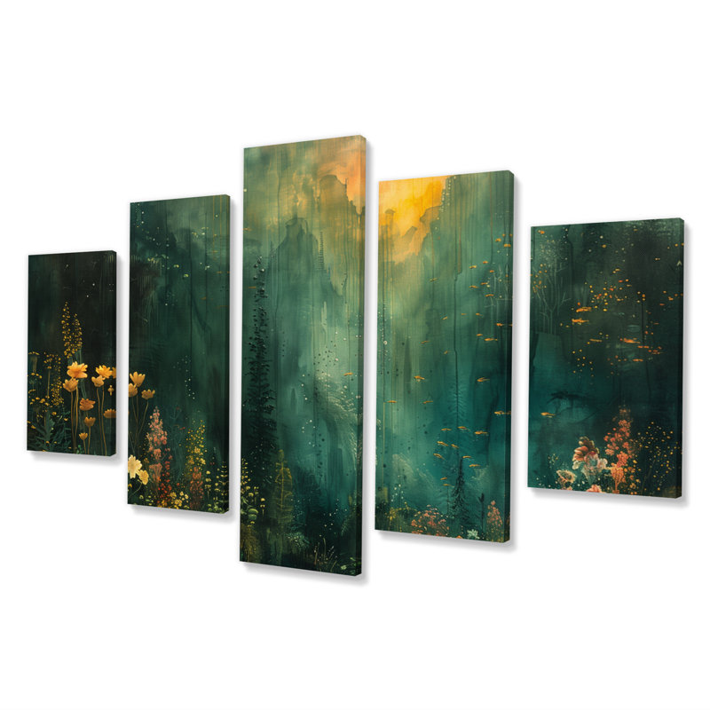 Chumley - ensemble d'art mural sur toile forêt