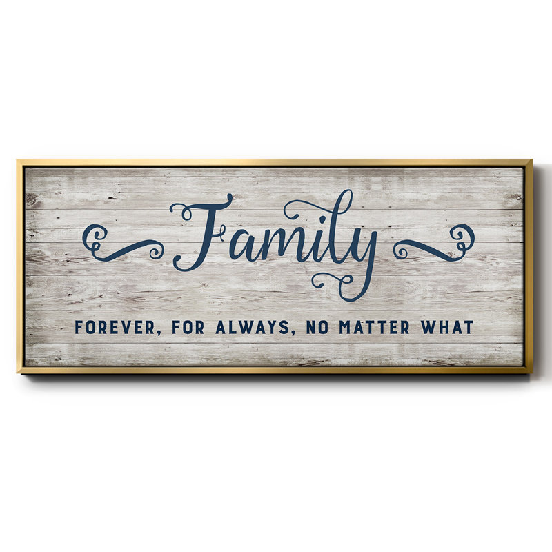 «Family Forever» - toile encadrée, H 24 po x l 60 po