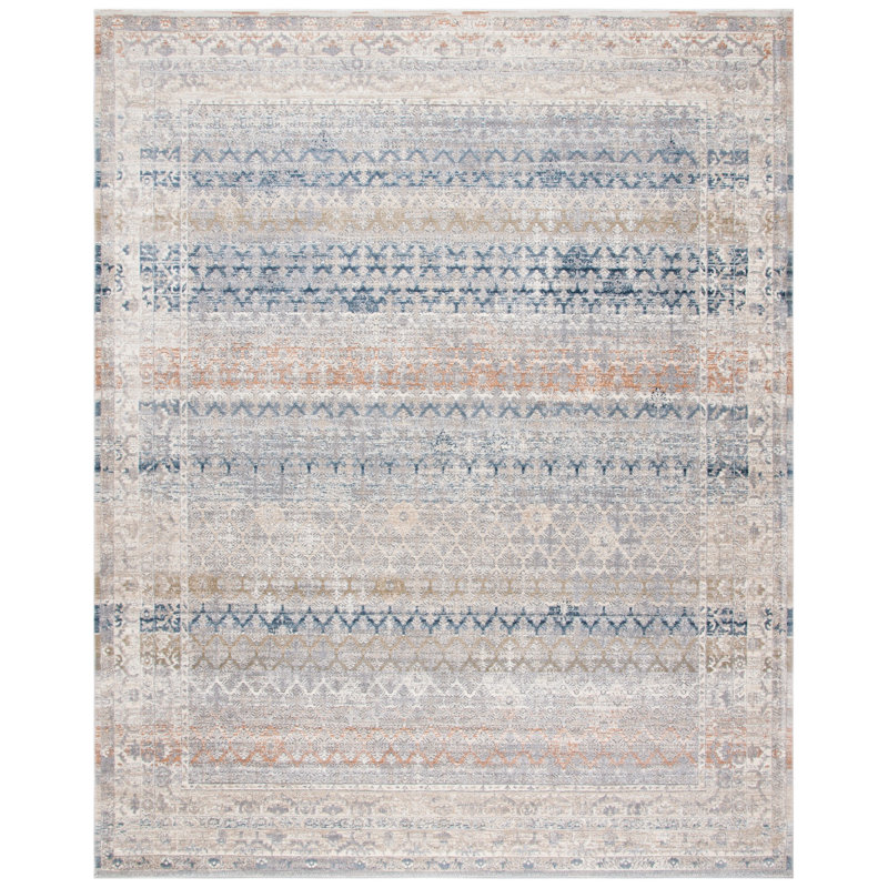 Tapis crème / gris Power Loom, Rectangle 8 pi x 10 pi