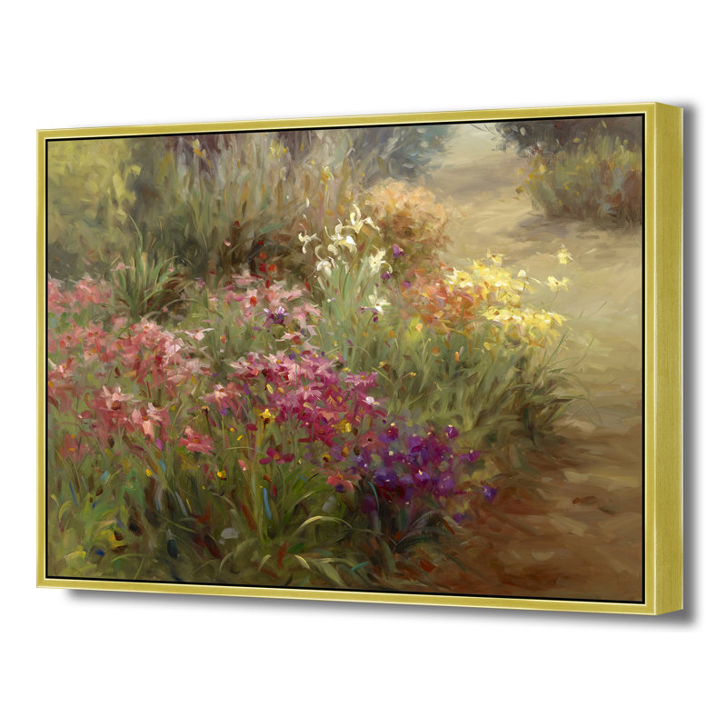 «Sonate de jardin en fleurs», H 32 po x l 42 po, Doré