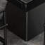 Table de poker carrée noire en bois massif-117093563