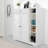 Freestanding Shoe Rack Organizer With 2 Shutter Door, Entryway Narrow Shoe Storage With Adjustable Storage Shelf &Top Drawer