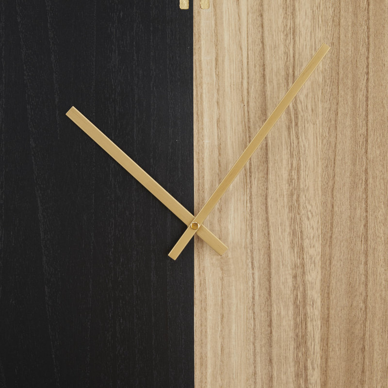Horloge murale Tillie, Noir/brun
