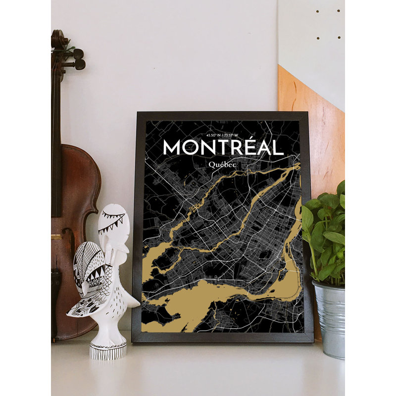 Montreal City Map - No Frame Print, 51 cm H x 41 cm W