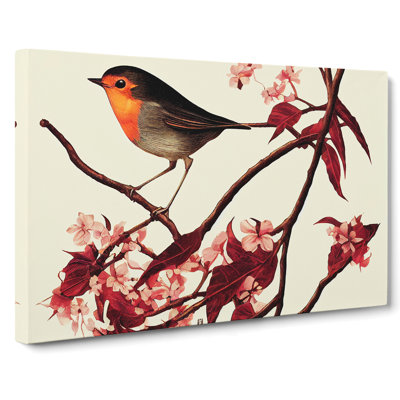 Terrific Robin Bird - Wrapped Canvas