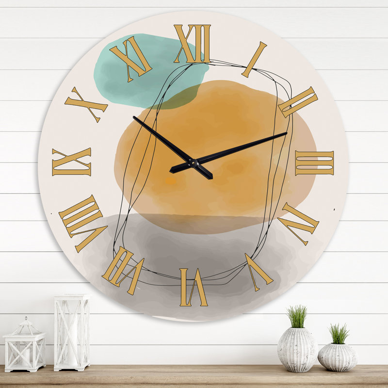Minimal élémentaire organique et géométrique compostions XX XXIV - horloge murale moderne, Grand