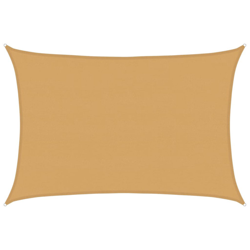 5m x 6m Rectangle Shade Sail, Sand