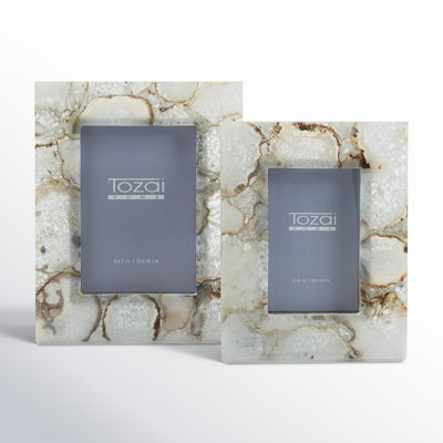 Stone Embossed Picture Frame - Set of 2