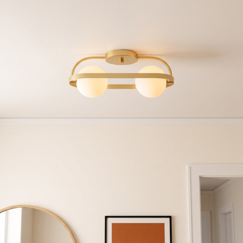 Olly Glass Semi Flush Mount