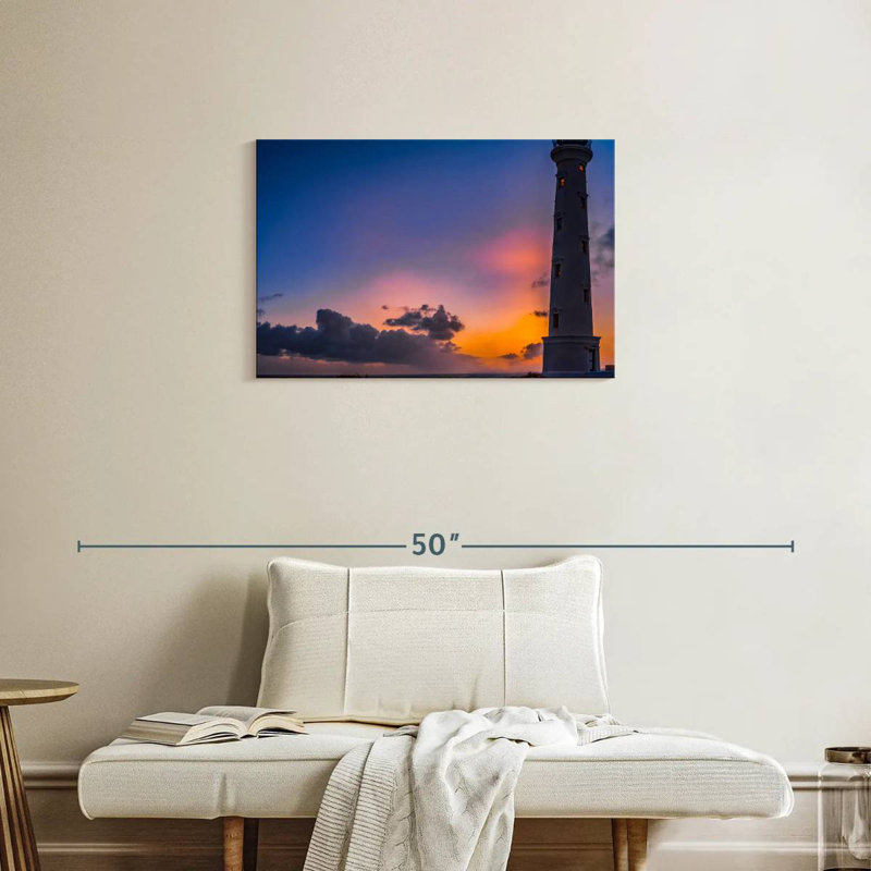 Silhouette du phare d'Aletra en Californie, H 20 po x l 30 po