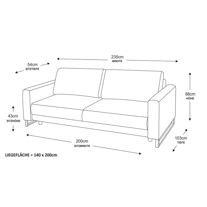 Evangalene 4 Seater Sofa Bed, Blue