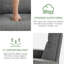 Fauteuil inclinable d'extérieur en osier avec dossier réglable, repose-pieds et table, gris-1212357345-1212357373