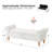 55''W Corduroy Upholstered Storage Bench for End of Bed with Roller Arms, White Bench with Storage for Queen Bed-122268050