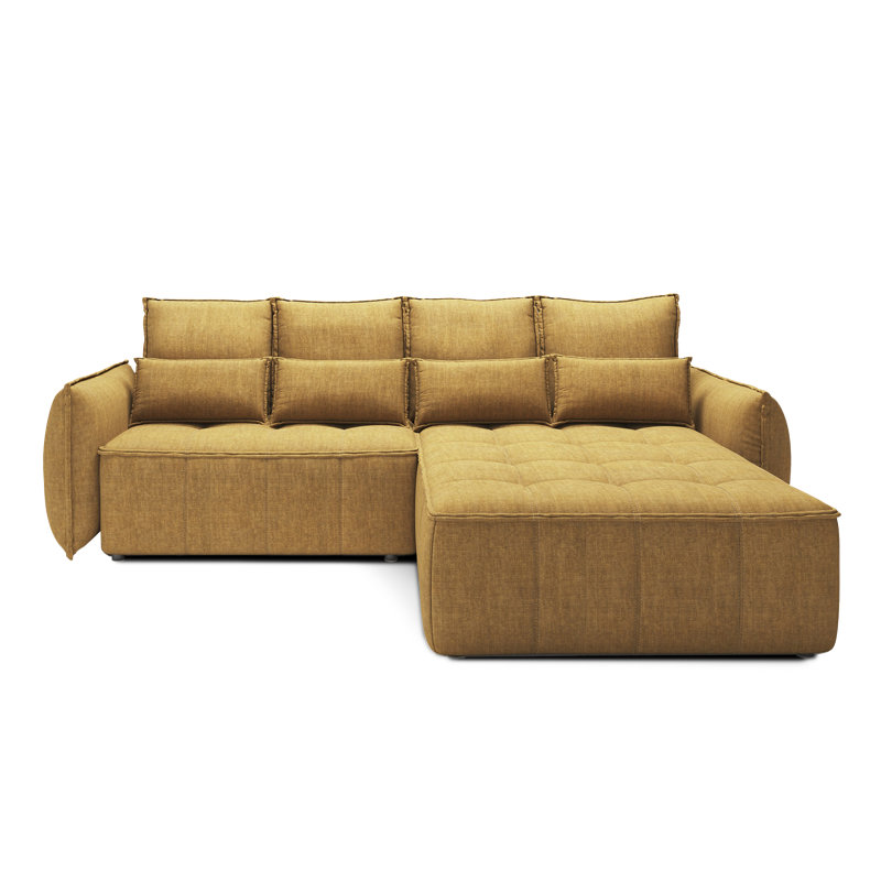 Bonella 4 Seater Sofa Bed, Right Hand Facing, Yellow