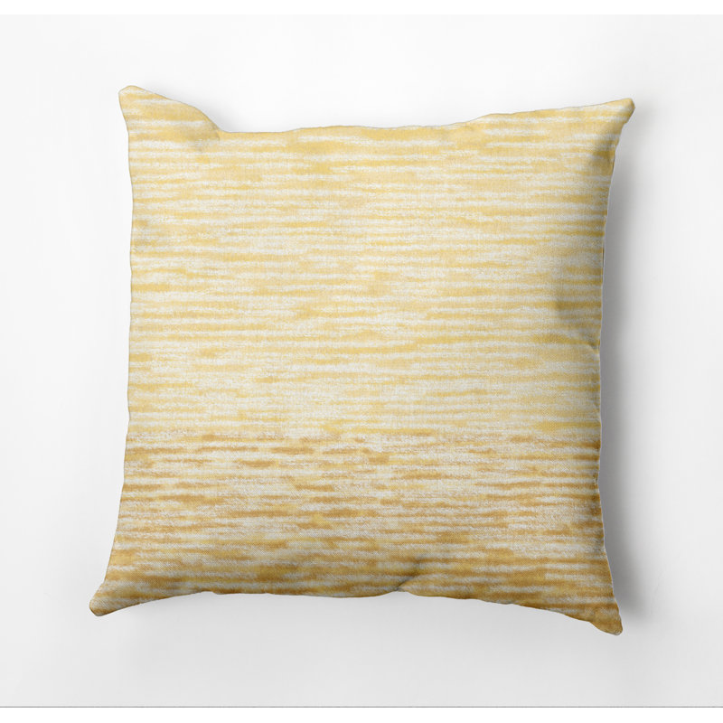 Housse de coussin d'extérieur carré Beach Insert, Jaune, 16 po x 16 po