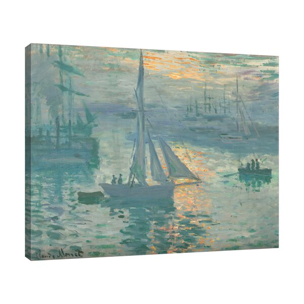 Red Barrel Studio® Claude Monet Sunrise On Canvas by Claude Monet Print ...