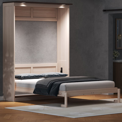Lit escamotable Glissade avec éclairage DEL et cadre en bois