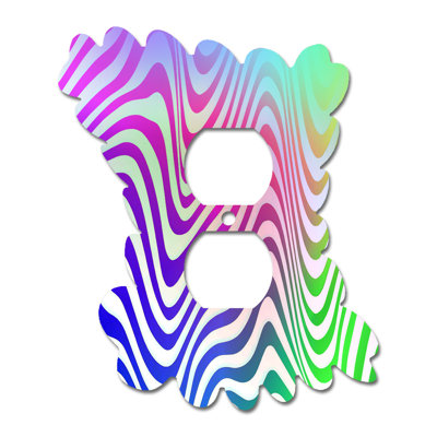 Plaques murales Off The Wall - Fun Squigley Rainbow Holographic