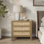 Pomodoro Boho-Inspired Rattan Nightstand With 3-Drawer-922203694
