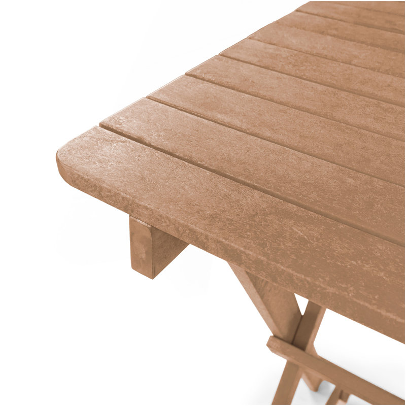 Table de bar pliante en teck recyclé toutes saisons Summit Ridge, Teck
