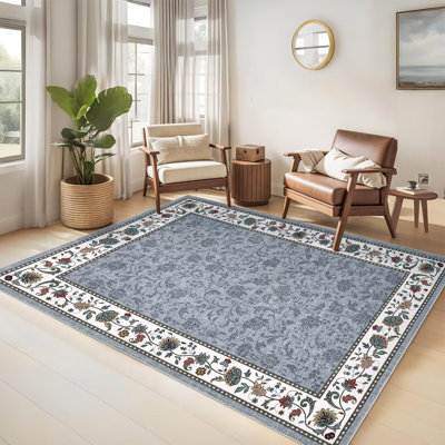 Rectangle Floral Area Rug
