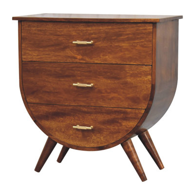 Presque 70cm W Solid Wood Bedside Table