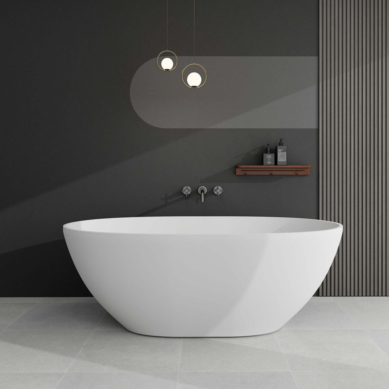 61'' x 29'' Soaking Solid Surface Bathtub