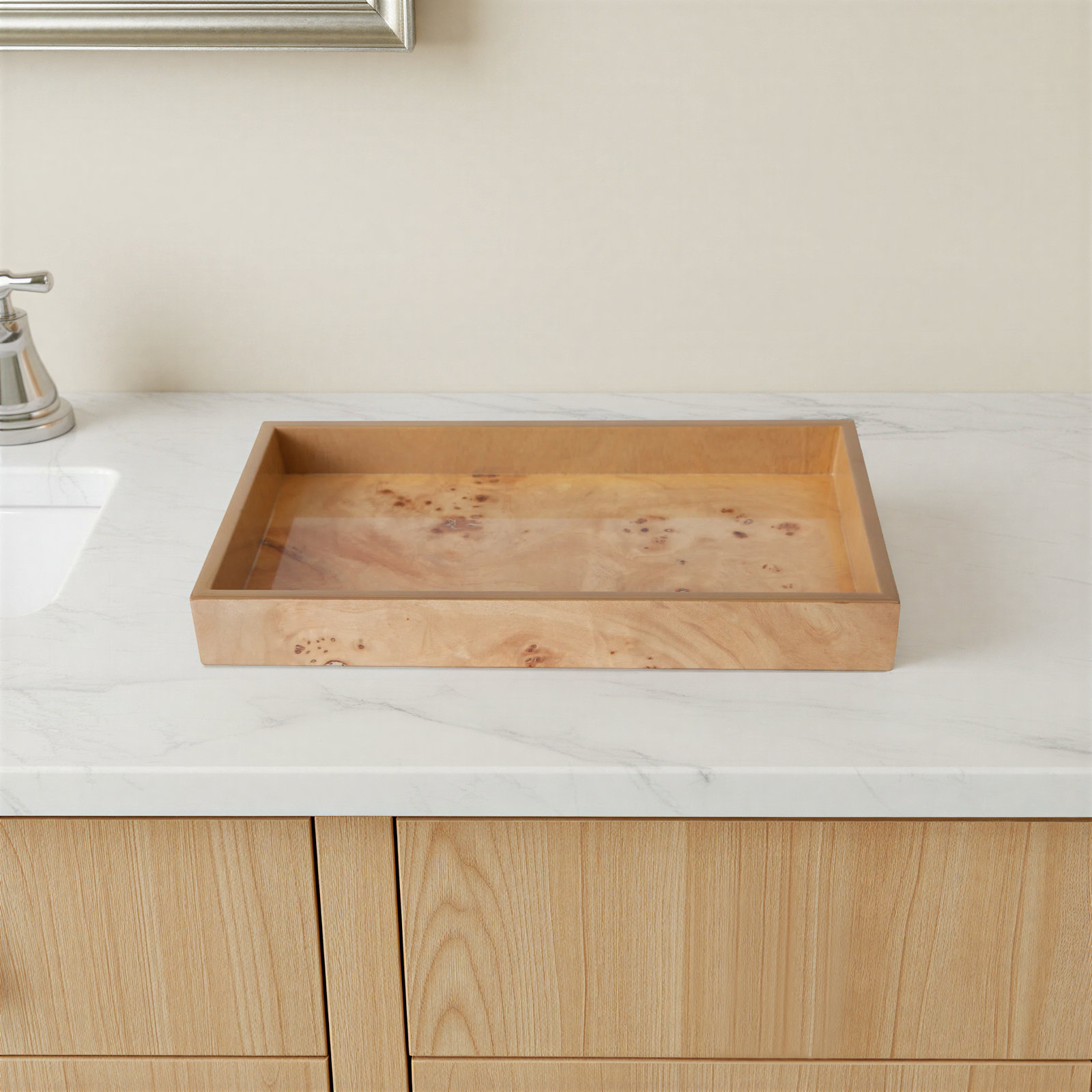 Duras Wood Bathroom Tray