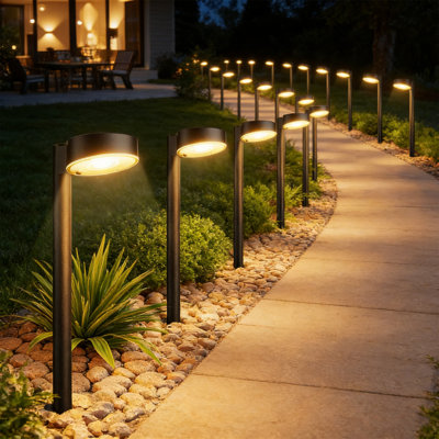 Super Bright Solar Pathway Lights Outdoor – 12 High-Efficiency LED, 12H Runtime With 600Mah Battery, Auto On/Off Dusk To Dawn, Yard, Walkway