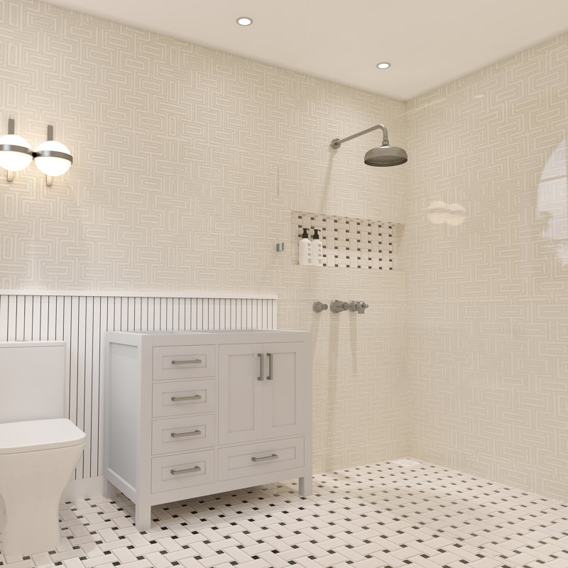 Base de meuble-lavabo simple 35 po Rooh, Blanc