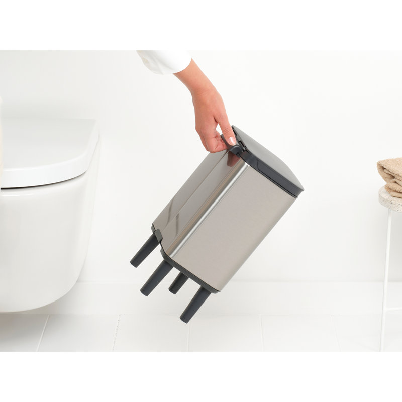 Brabantia 4 Litre Bo Waste Bin Hi, Matt Steel Fingerprint Proof